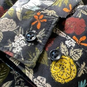 H&M Navy Floral Slim Fit Shirt